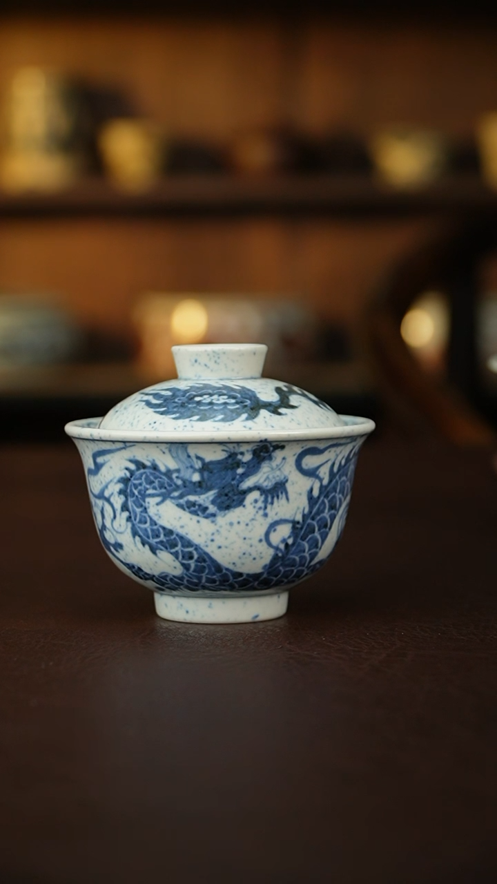 【闪购商品】杯幽蓝溪堂 龙盖碗