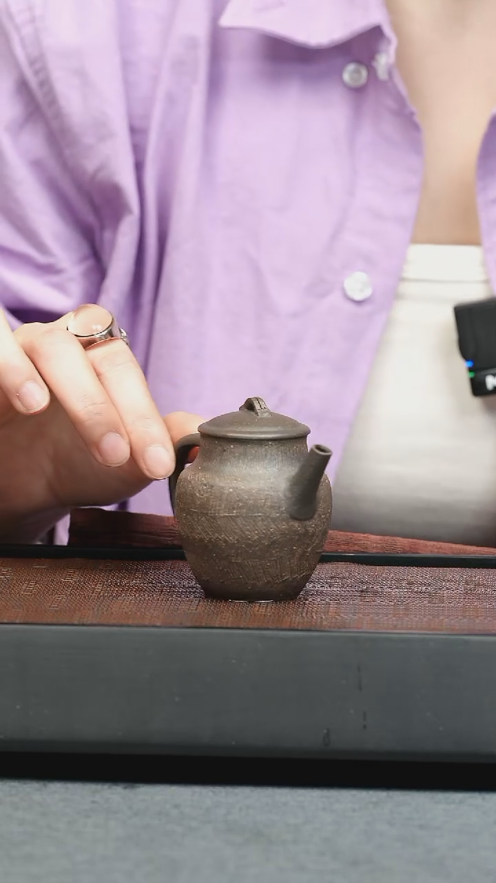 【闪购商品】紫砂茶壶五堂 玄纹小罐