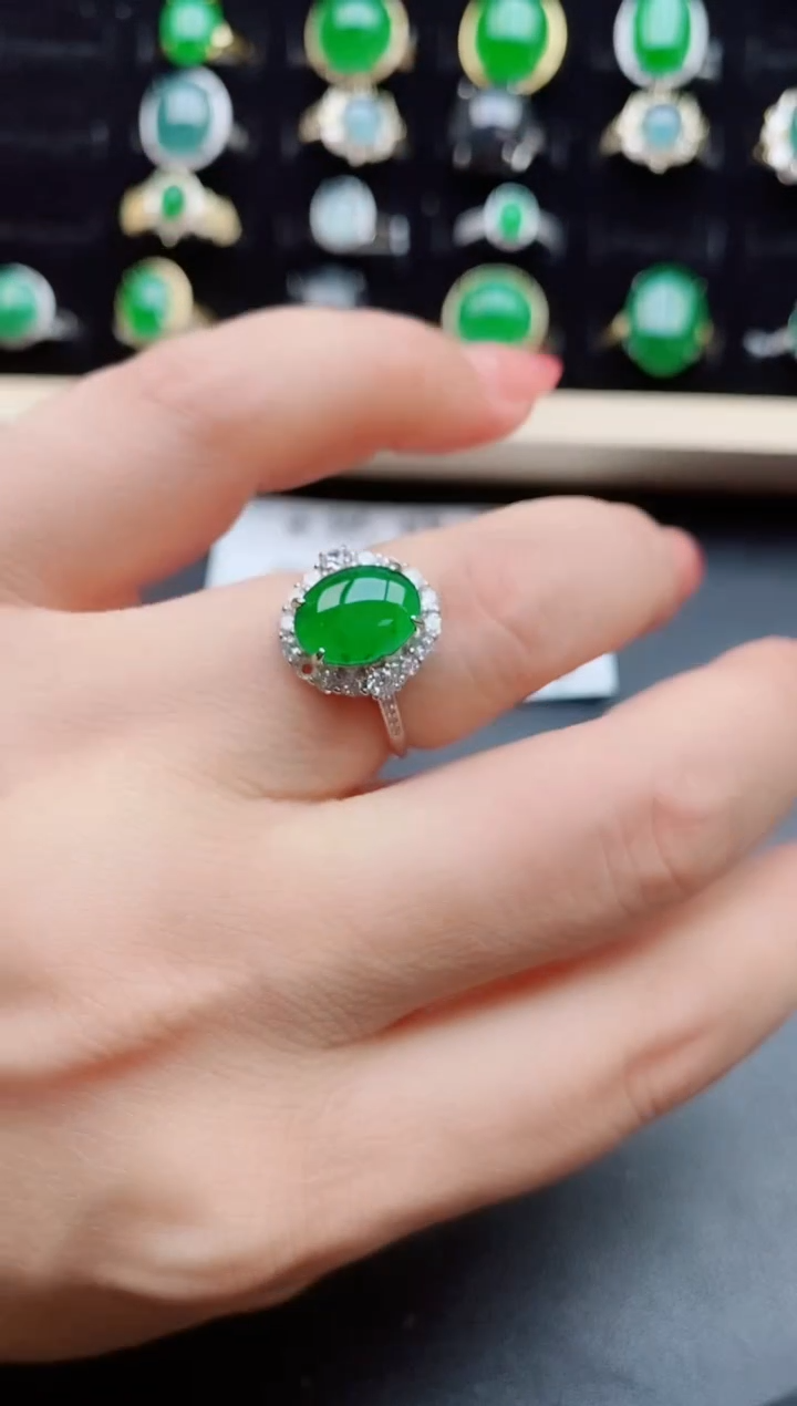 【闪购商品】翡翠戒指银S925镶嵌45454