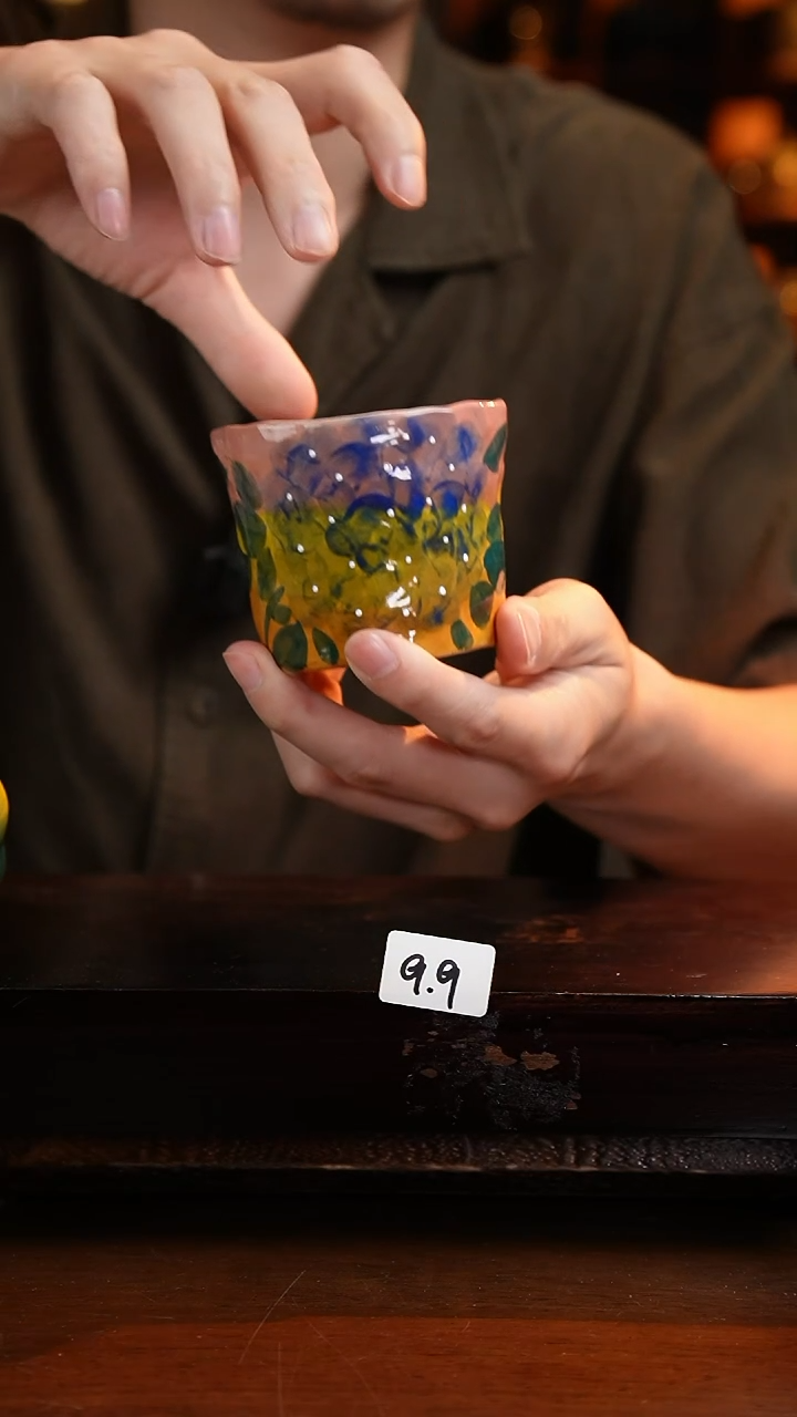 1手绘釉下彩异形设计同款