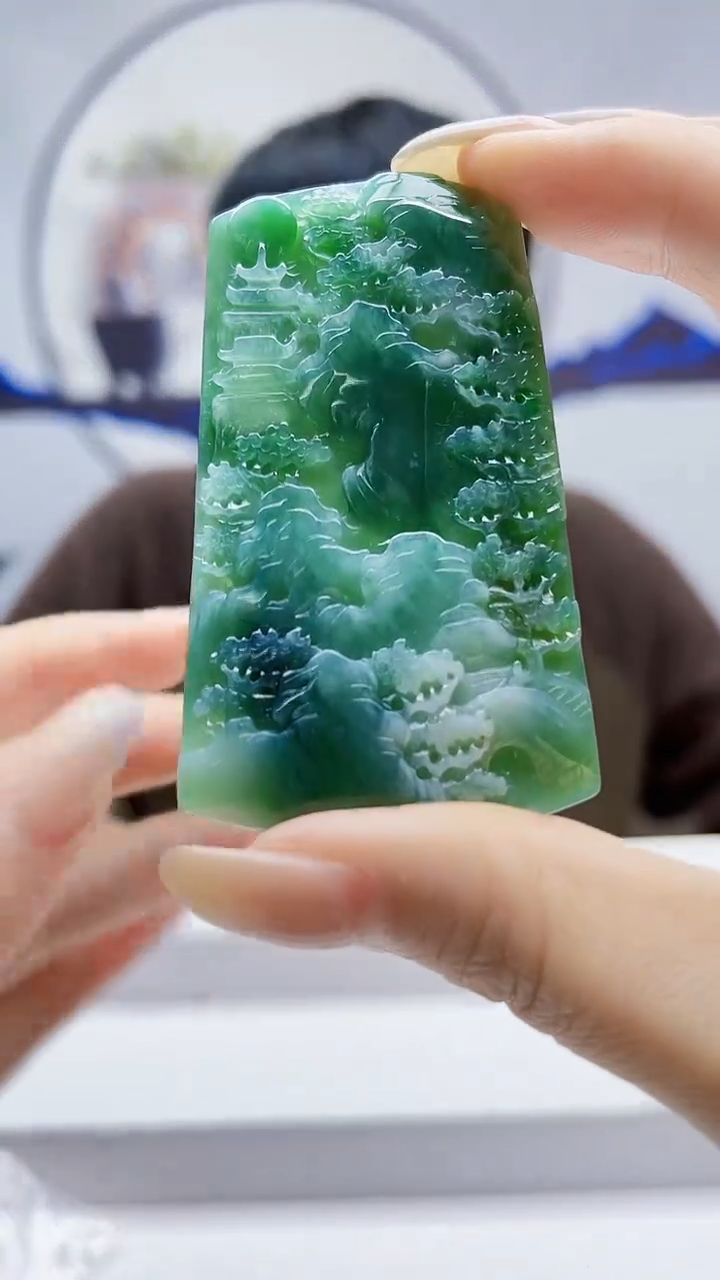 未镶嵌定制翡翠毛货挂件38