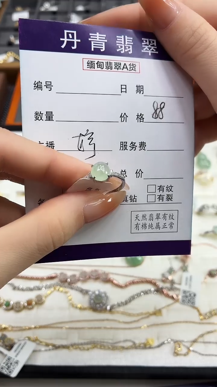 颈饰银S925镶嵌翡翠1111111