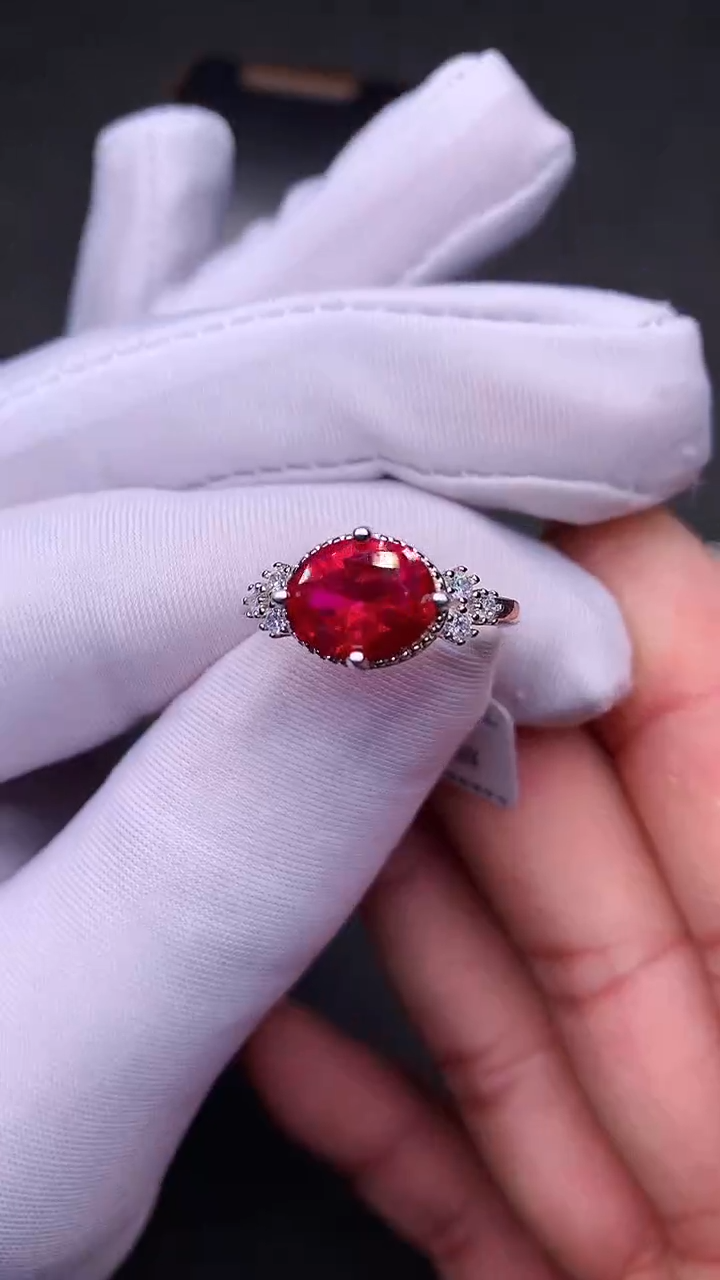 【闪购商品】红宝石戒指银S925镶嵌..........