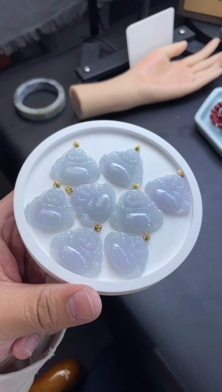 颈饰18K金镶嵌翡翠DDJ52646/多样性发一件