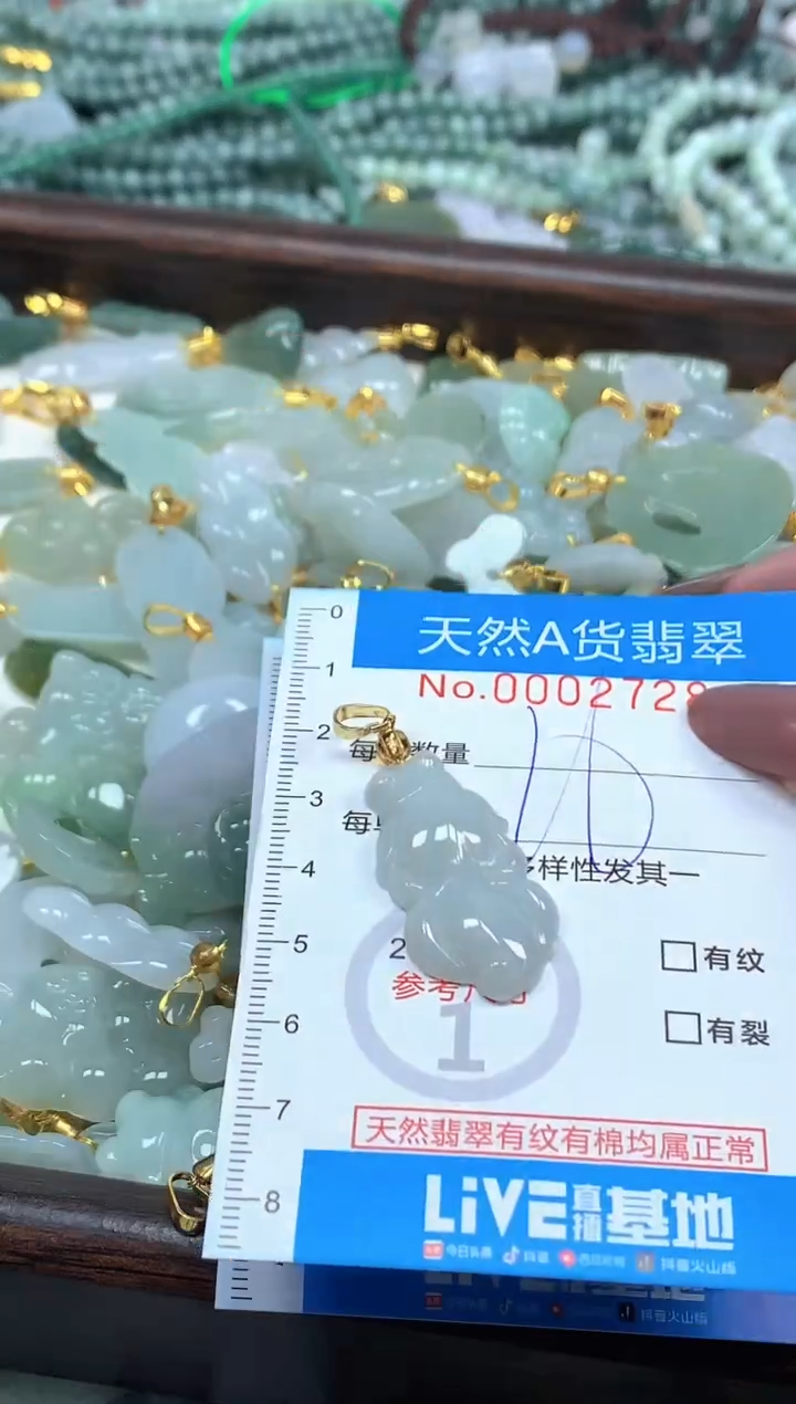 颈饰未镶嵌翡翠净货挂件-2728