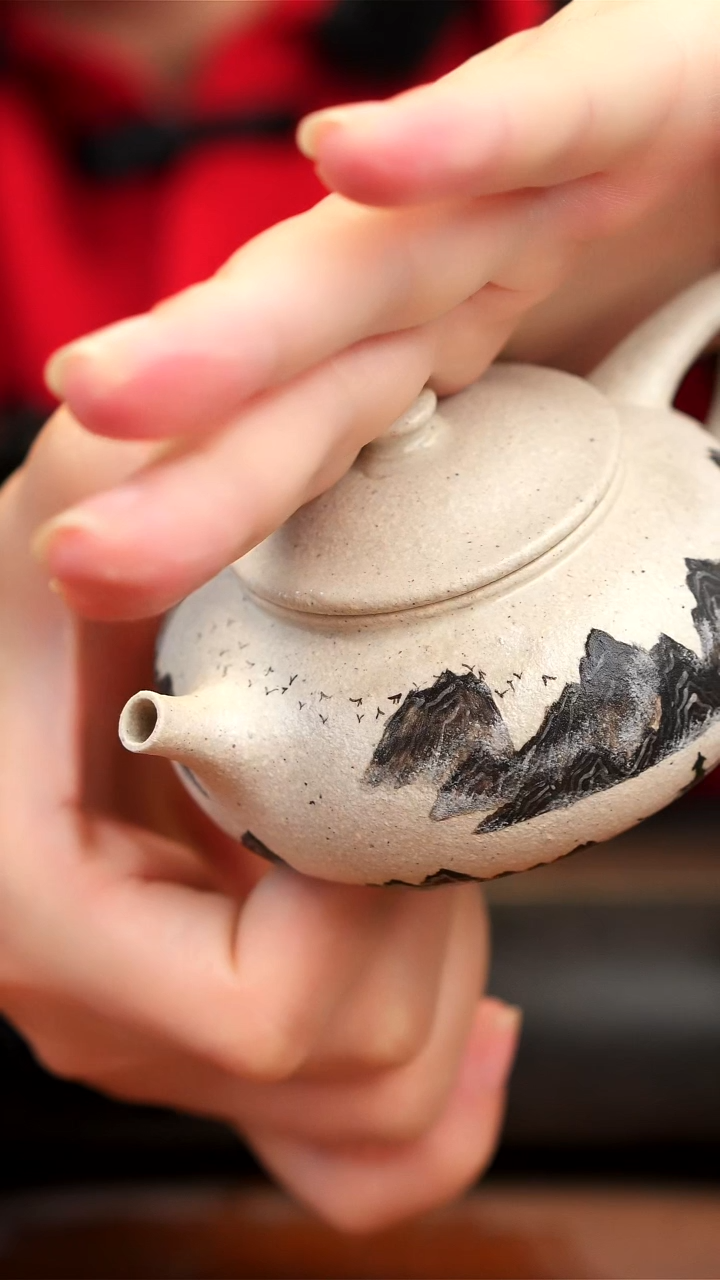 【闪购商品】紫砂茶壶宜兴紫砂水墨寒江