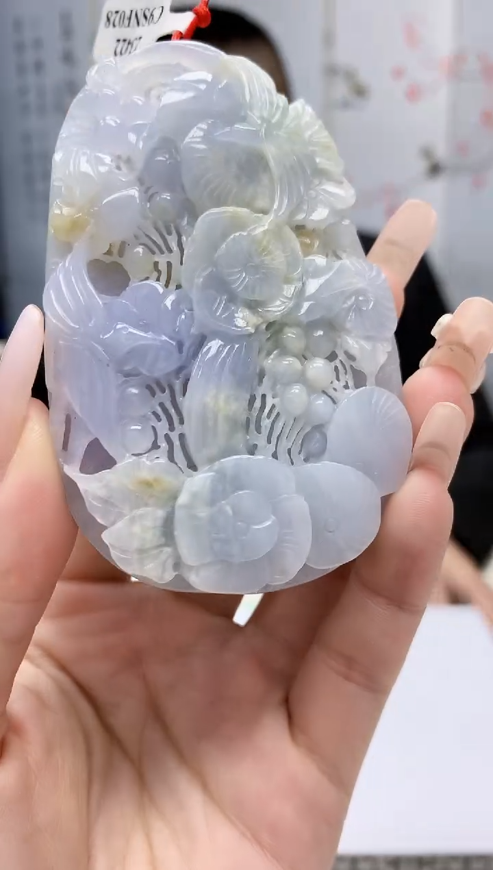 【闪购商品】定制翡翠未镶嵌4812lr-毛货挂件18