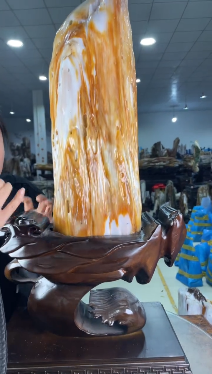 【闪购商品】硅化玉摆件未镶嵌93