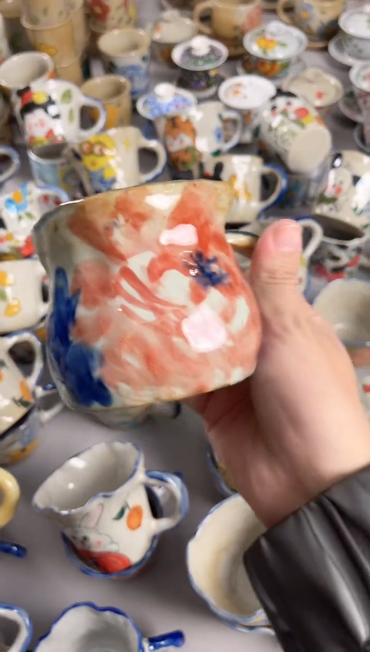 【闪购商品】瓷片手绘高温釉下彩陶瓷