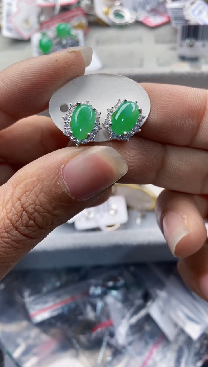 银S925镶嵌戒指翡翠1212---3