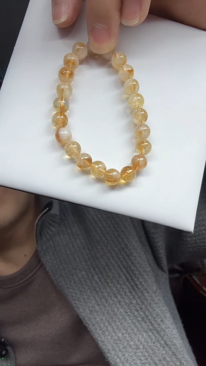 【闪购商品】水晶手串未镶嵌黄塔晶单圈手串