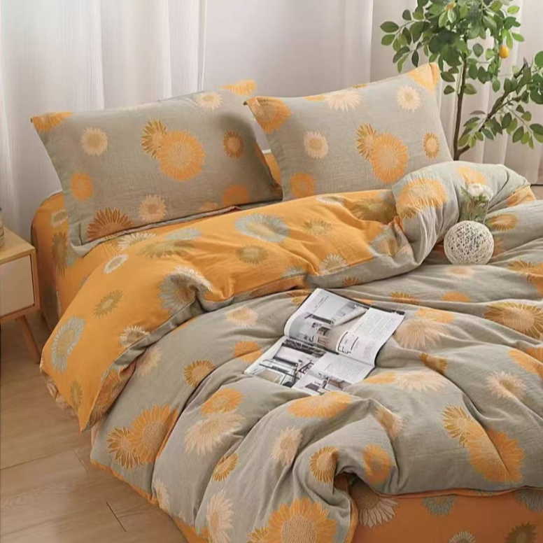 亲肤棉双层纱被罩--向阳而生柔软双面印花