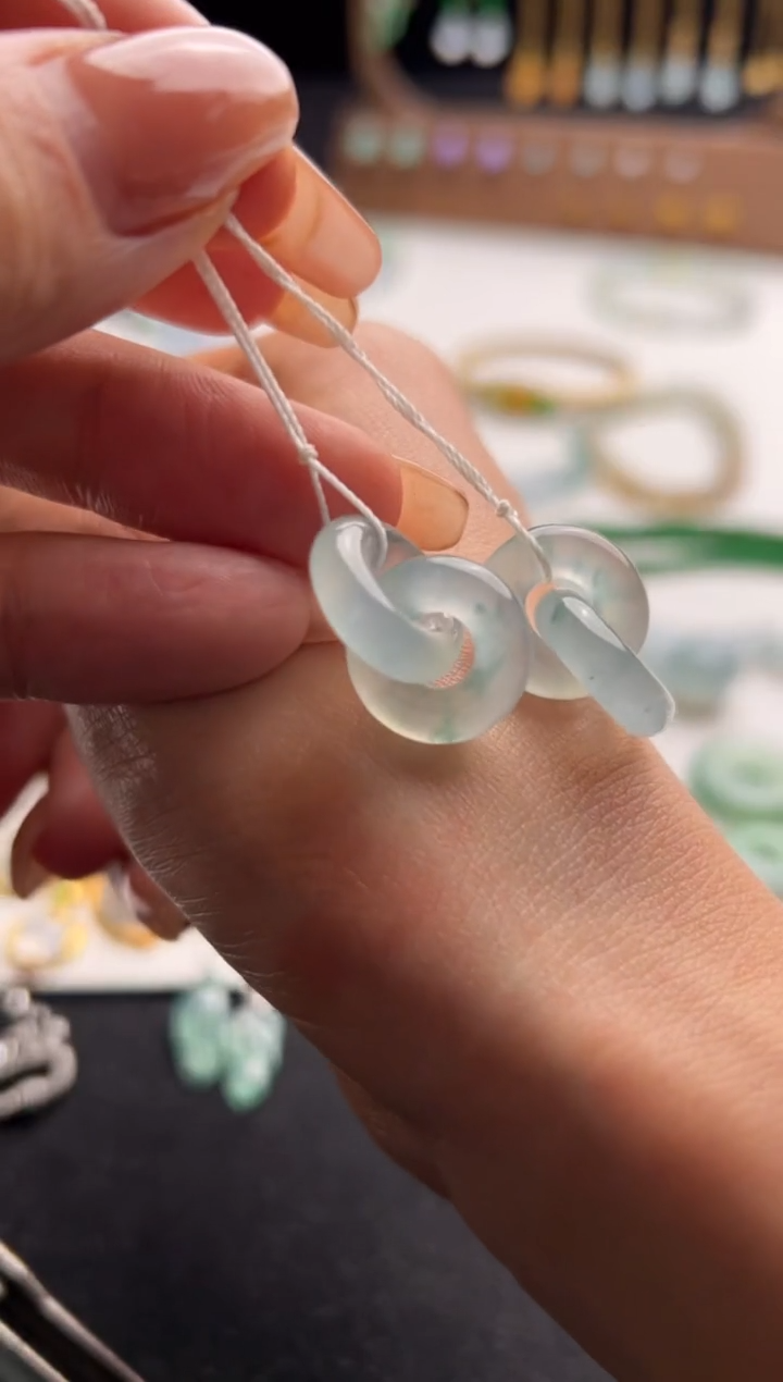 【闪购商品】定制翡翠未镶嵌环环相扣10000+500-lh