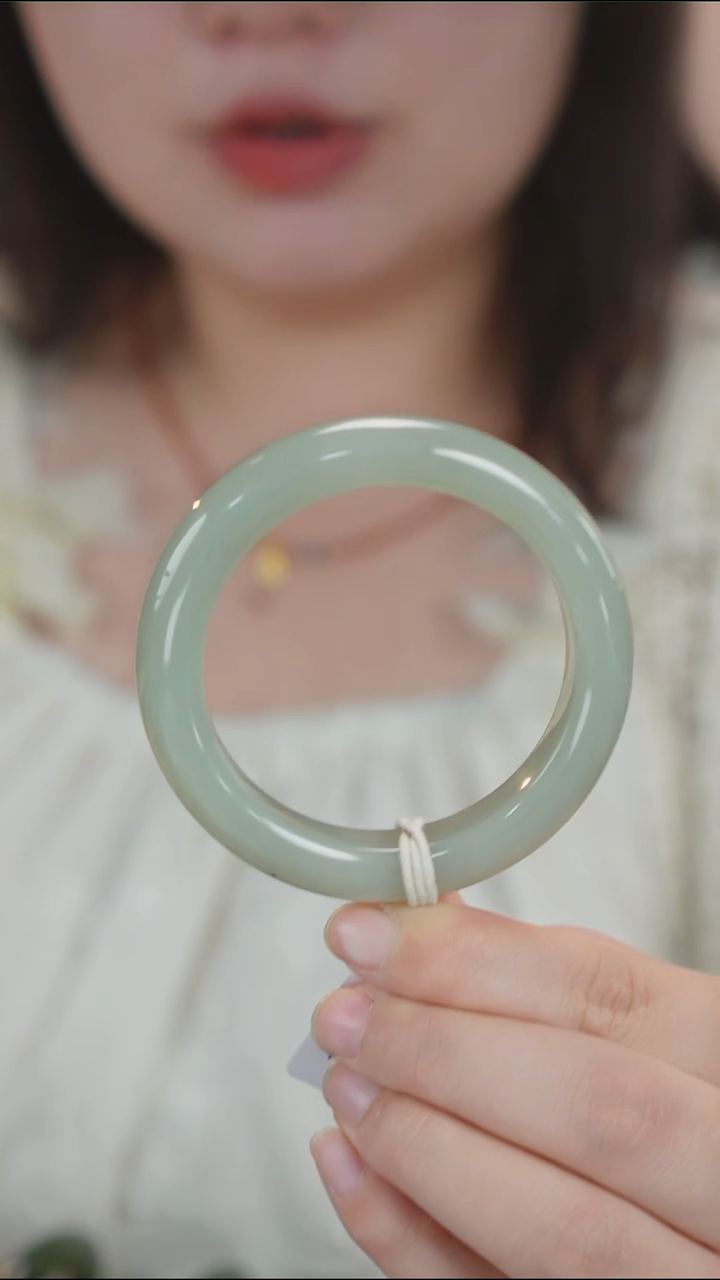 和田玉手镯未镶嵌27【柚子来啦】和田玉拍一发一55