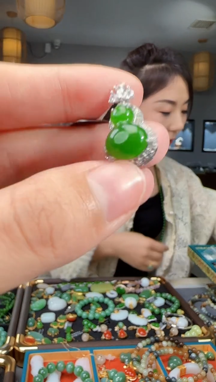 吊坠(不含链)银S925镶嵌和田玉1