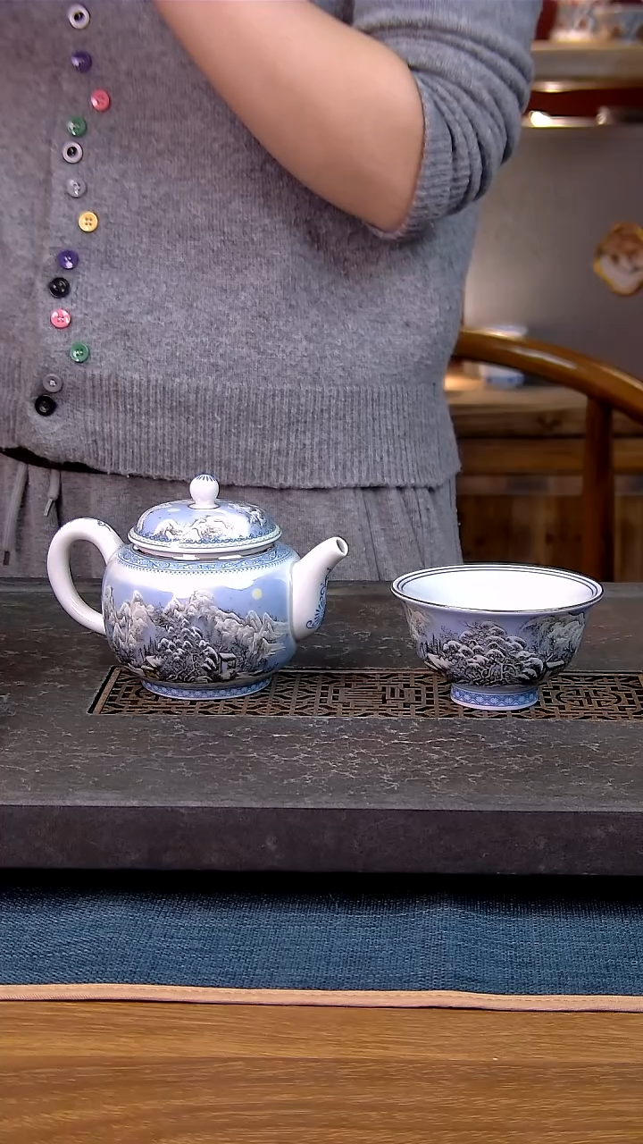  简装家用款2件套 白瓷陶瓷茶具