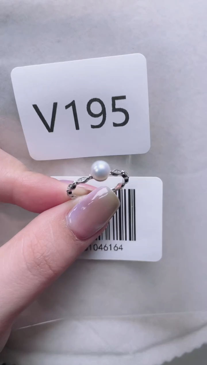 【闪购商品】淡水珍珠戒指银S925镶嵌V195
