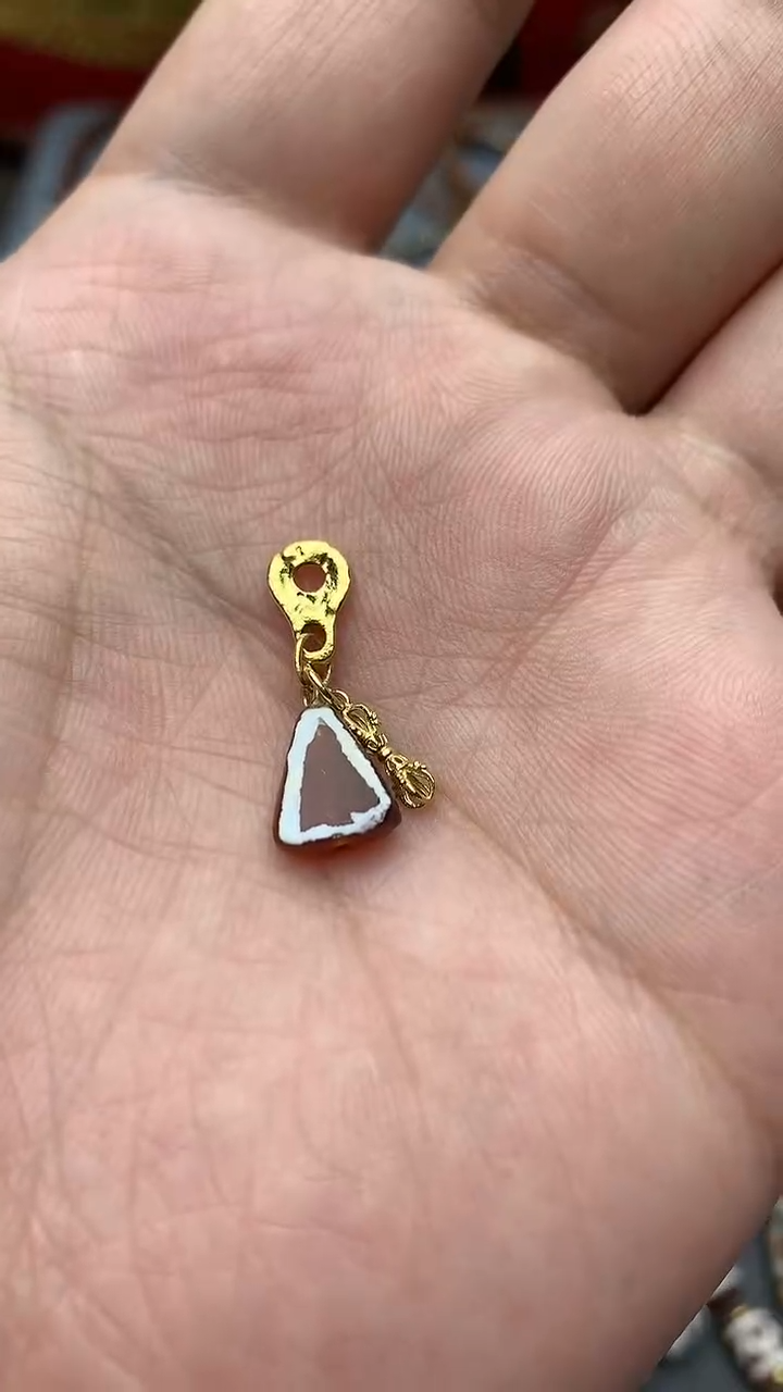 【闪购商品】玛瑙/玉髓单珠18K金镶嵌25010250123
