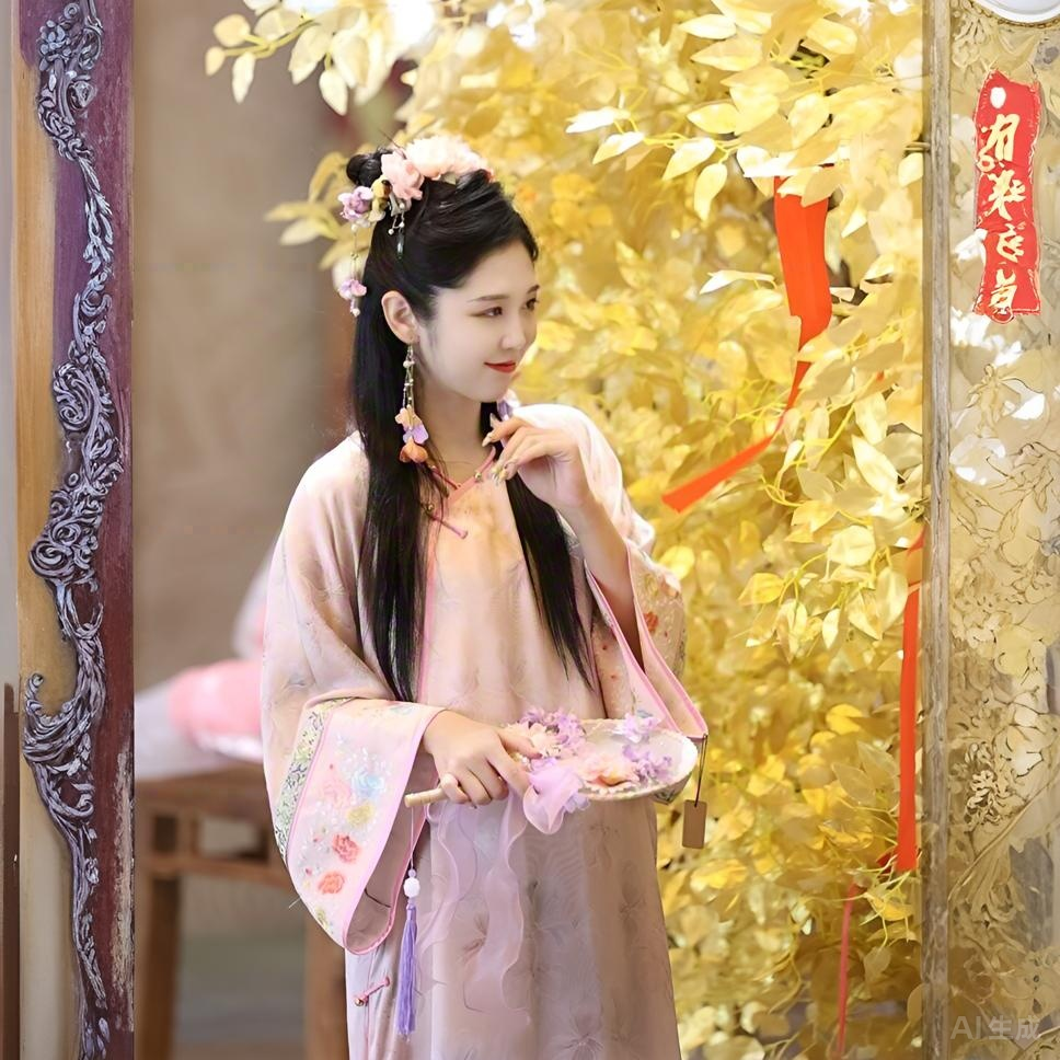 衣最芳绣短袍喜上眉梢圆领斜襟No退No换