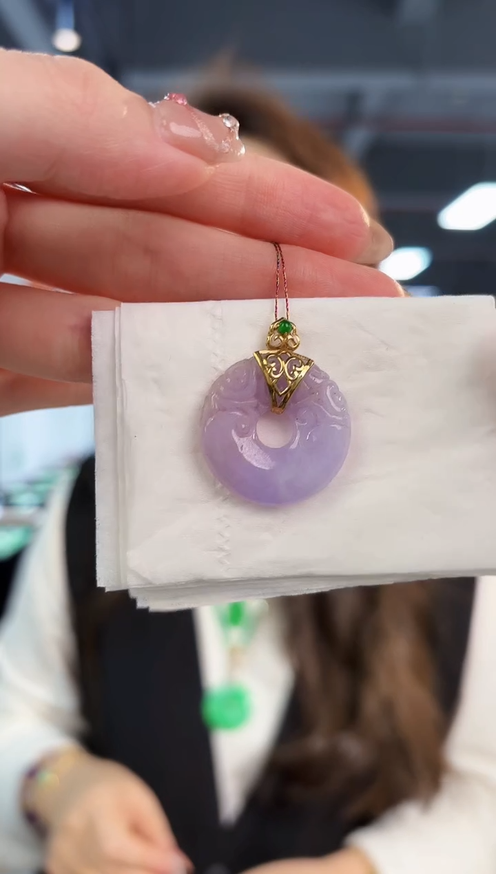 【闪购商品】翡翠颈饰18K金镶嵌缅料A货/支持复检/一件