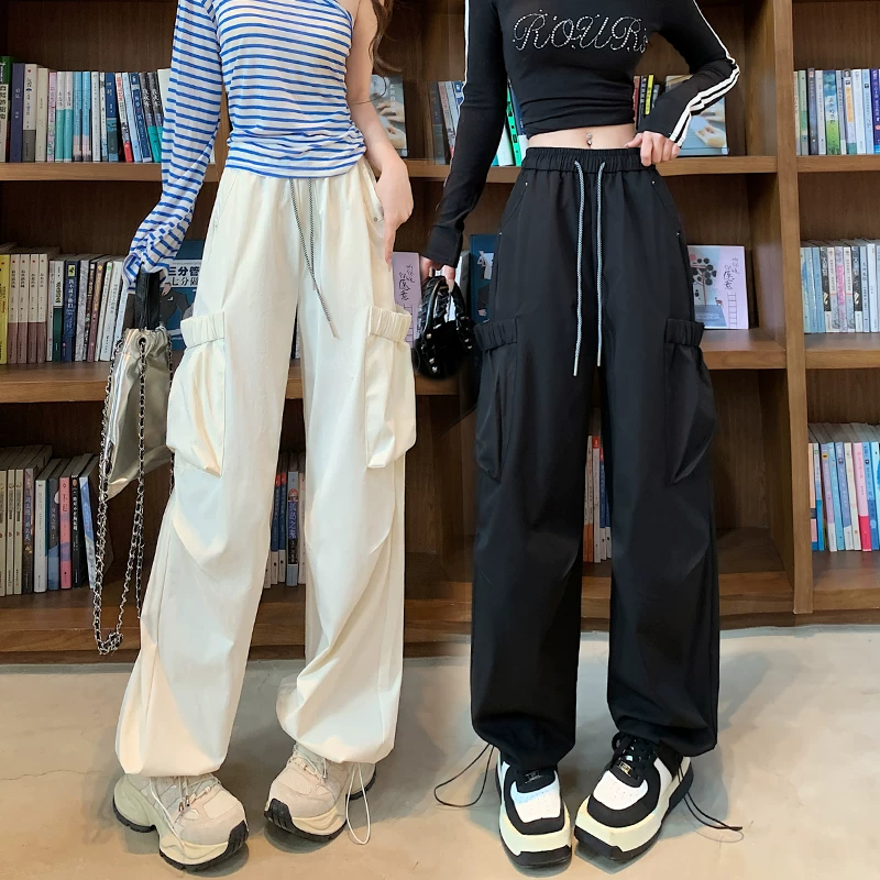 复古阔腿裤女秋冬加厚慵懒风垂感软糯休闲直筒裤