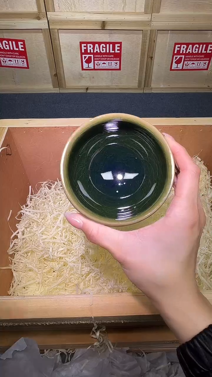 茶盏茶盏主人杯帝王绿雕刻