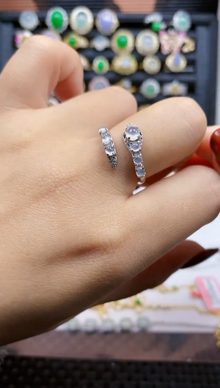 银S925镶嵌戒指翡翠385