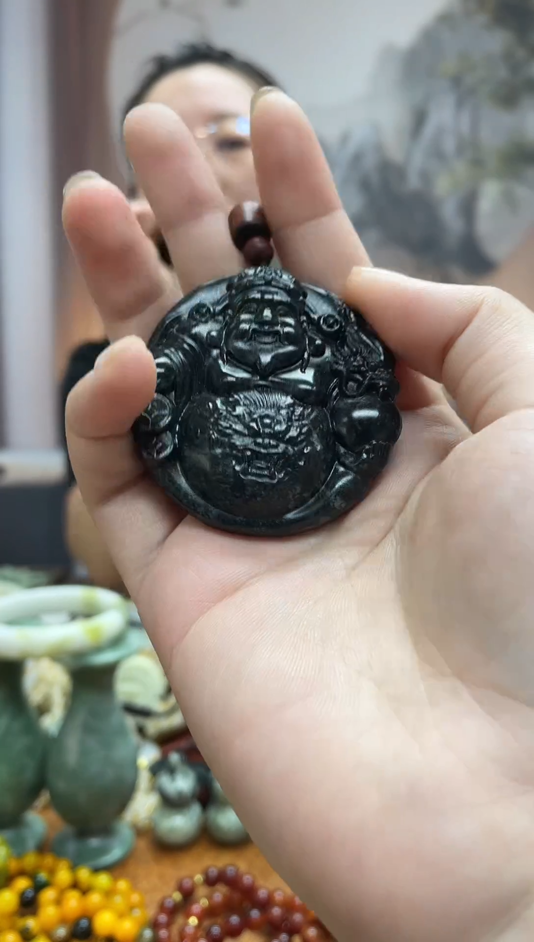 未镶嵌岫玉吊坠多样性发货拍一发一