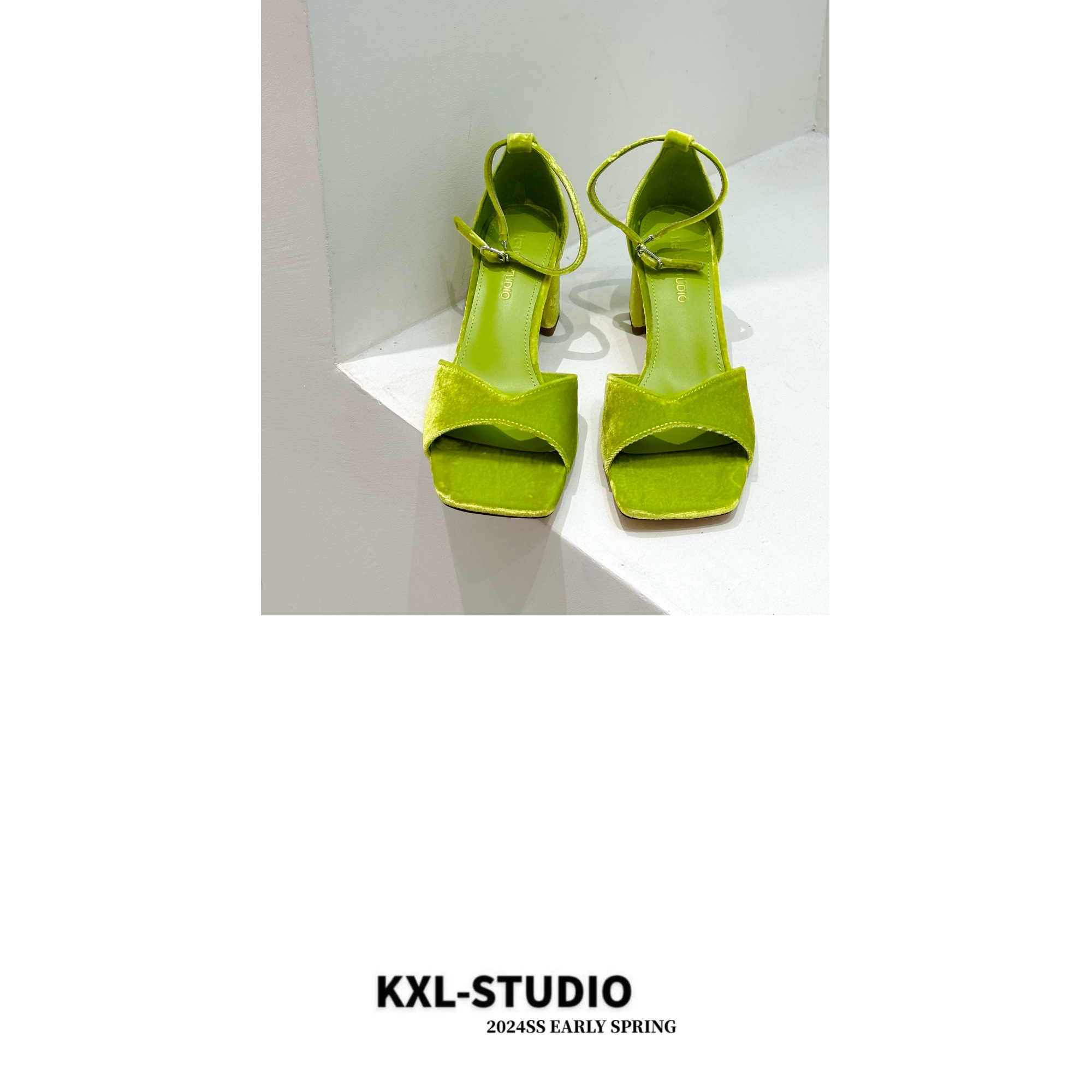 KXL-STUDIO【KELE专属】绿野仙踪进口丝绒跟鞋5205-5