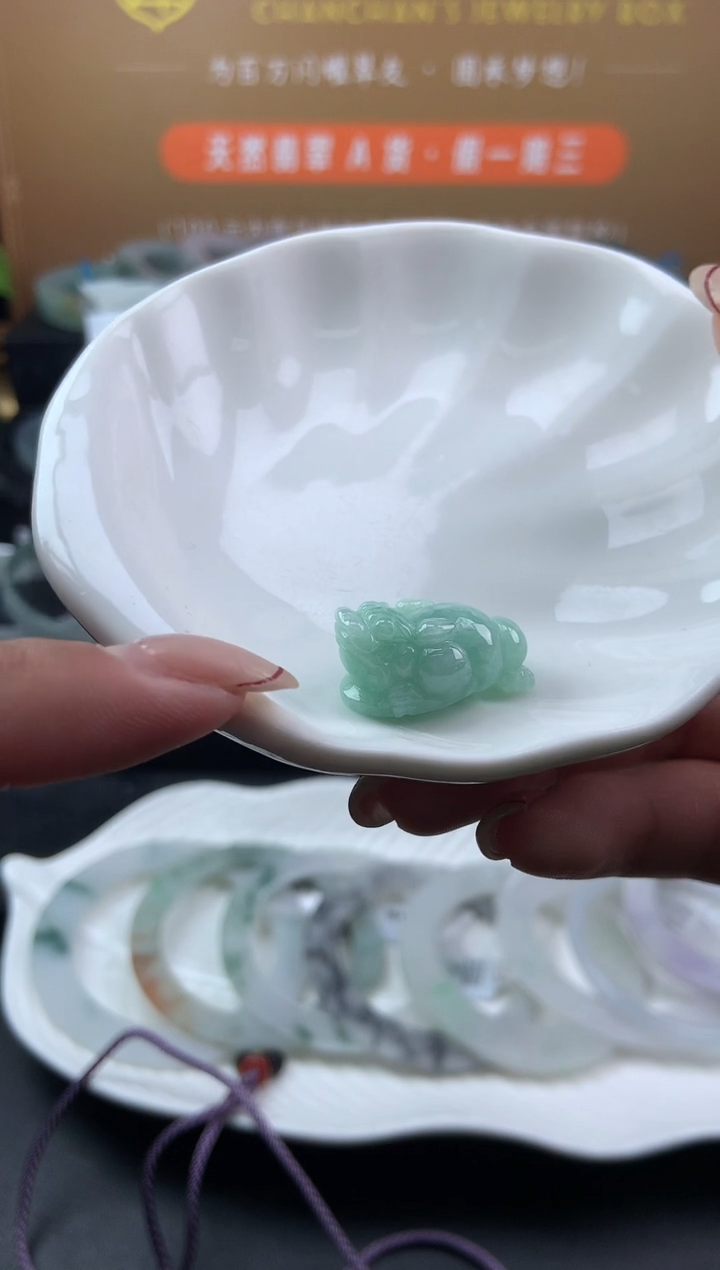 【闪购商品】翡翠颈饰未镶嵌金蝉-编绳