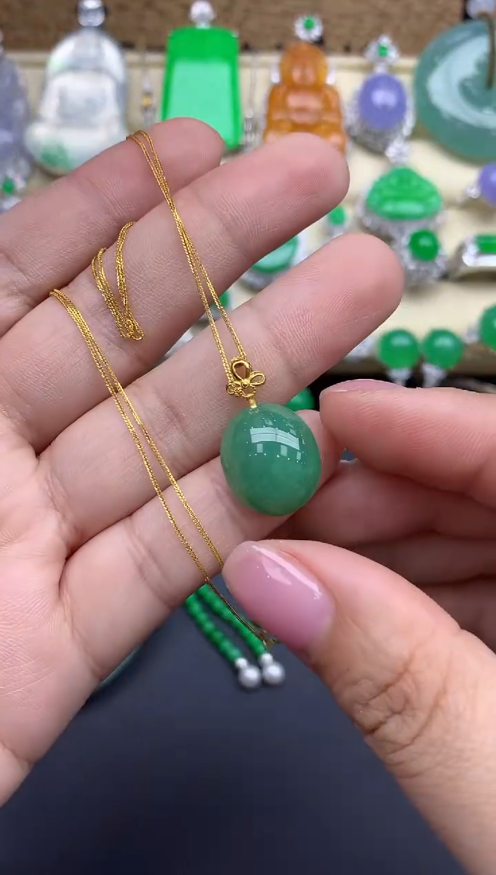 【闪购商品】翡翠颈饰18K金镶嵌269-中国好珍宝