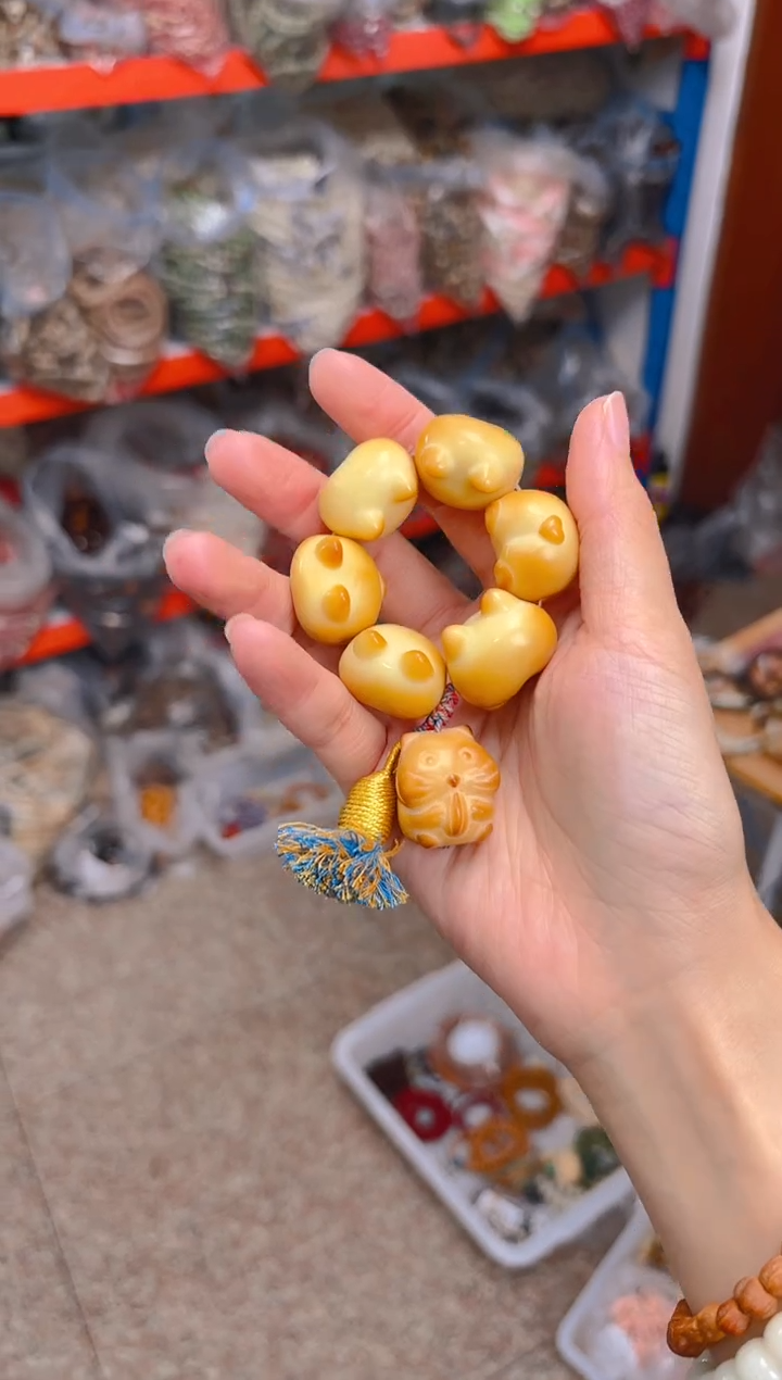 吊坠菩提根/象牙果柯基屁屁手捻 小仓鼠