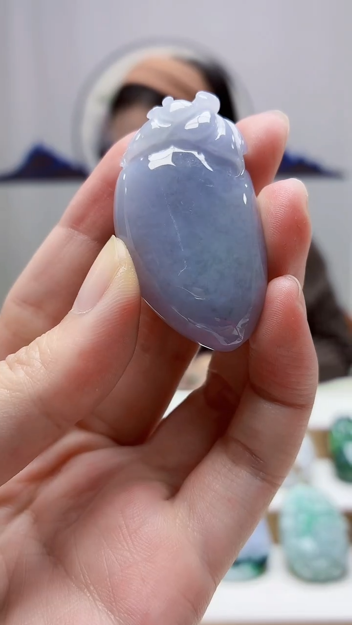 未镶嵌定制翡翠4852zm-毛货挂件8瓜