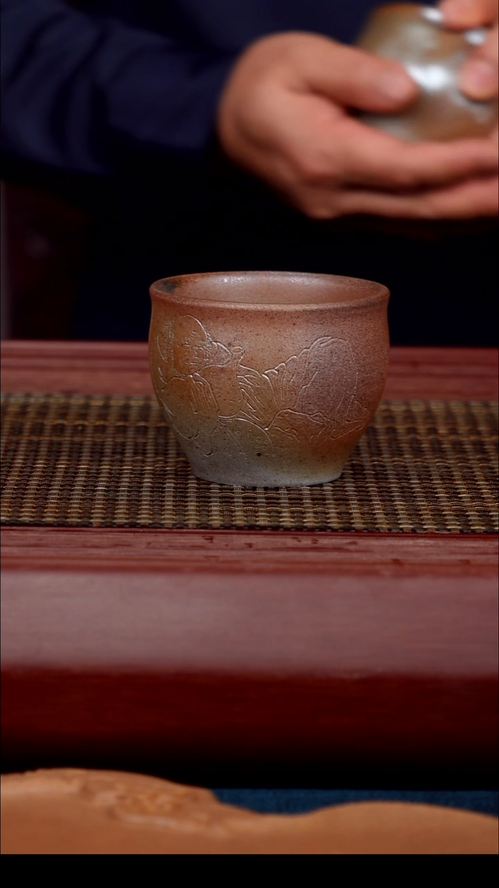 茶盏陈富才原矿紫砂壶