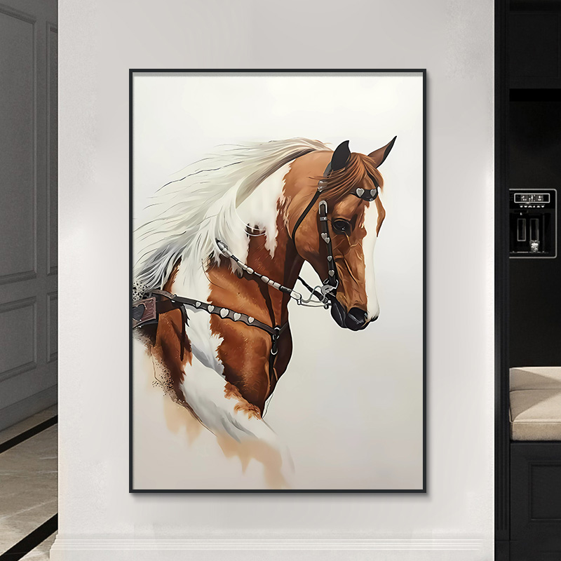 S1035-走廊过道客厅中国风奔腾马80120