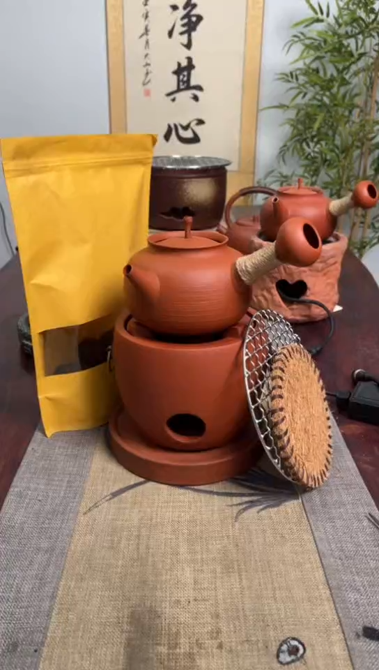 【闪购商品】圆口炉＋苹果壶＋炉垫6件套