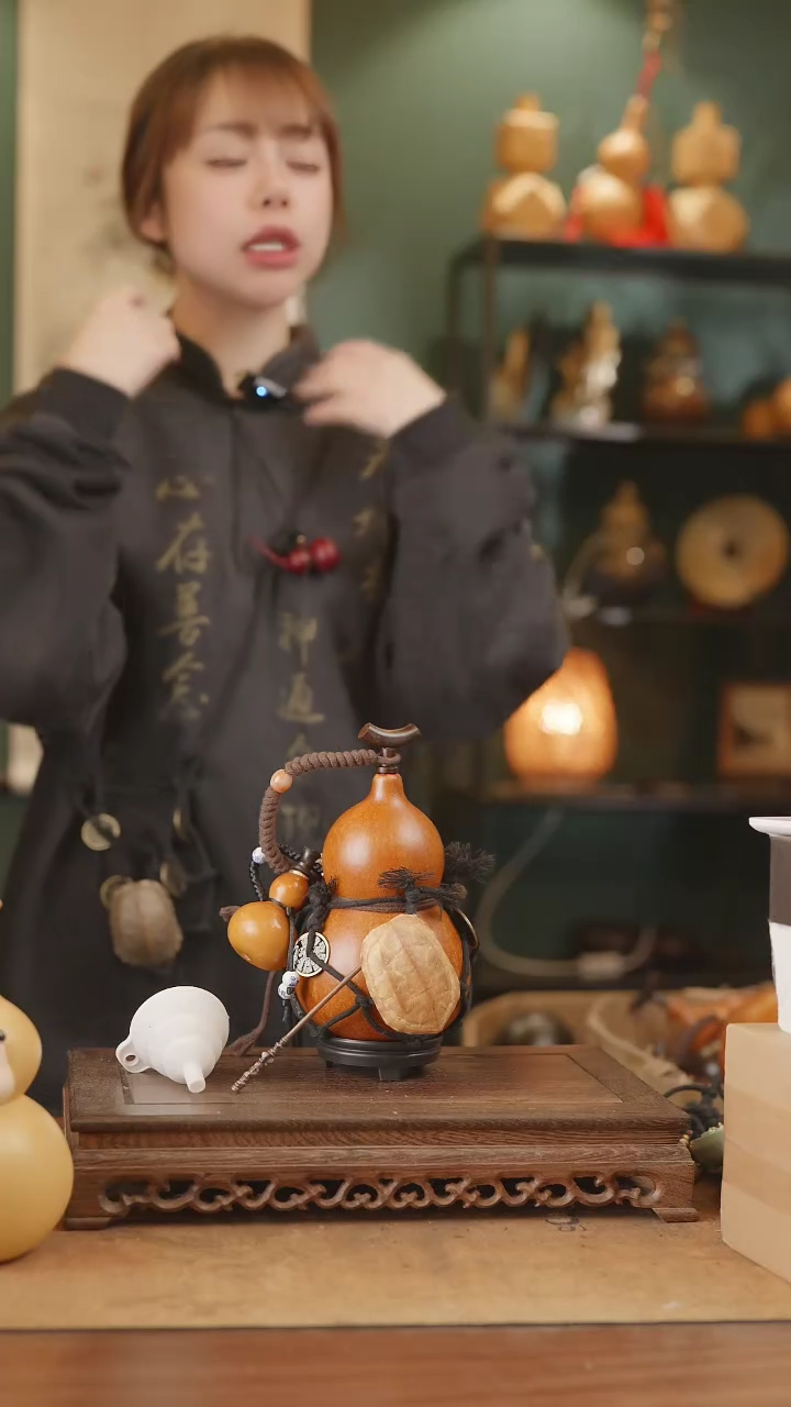 【闪购商品】128号精品天然大漆工艺防渗内胆酒葫芦~