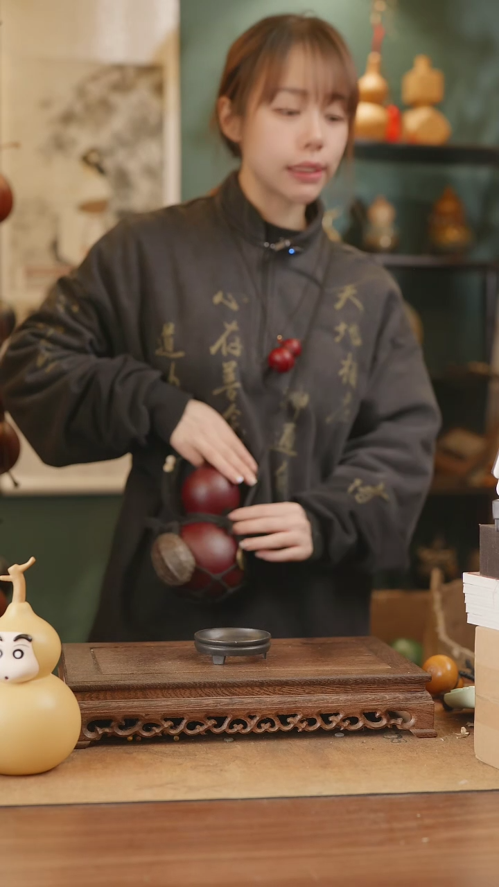 【闪购商品】255号精品天然大漆工艺防渗内胆酒葫芦~