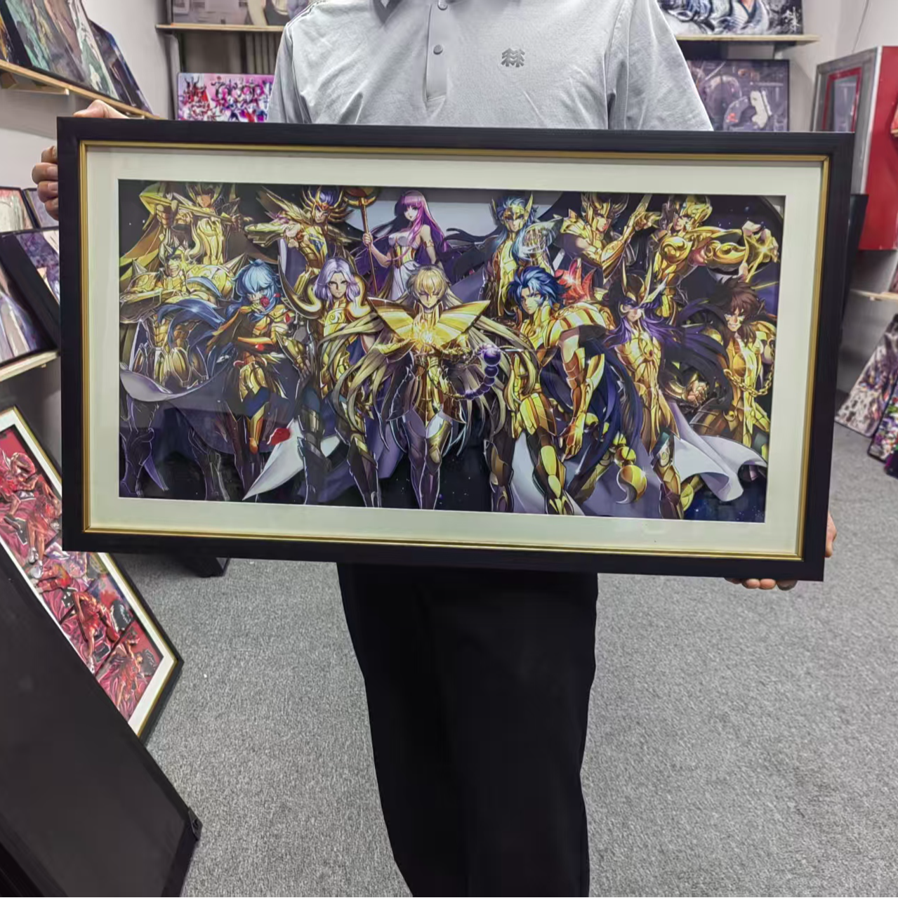 【圣斗士星矢】64*36十二星座合集立体镂空摆件装饰画