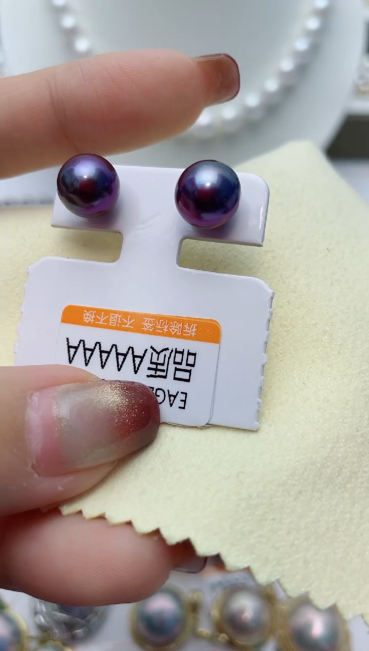 【闪购商品】淡水珍珠耳饰18K金镶嵌W25