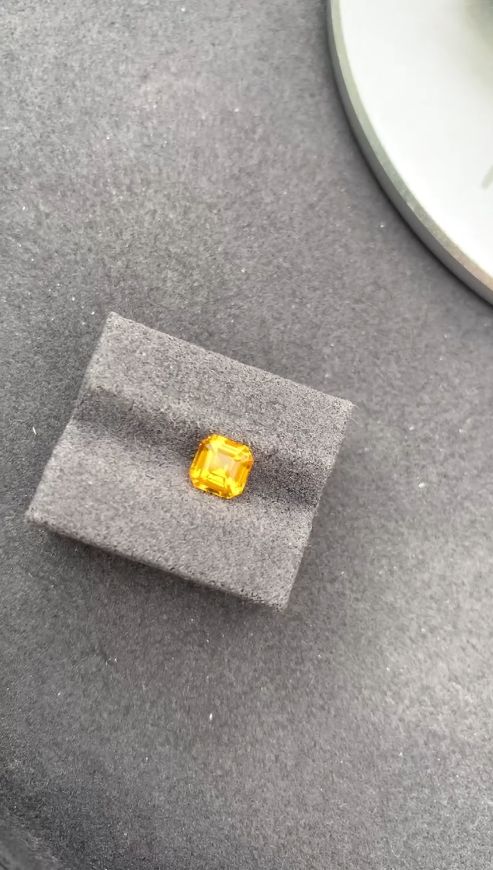 裸石彩色蓝宝石1.5ct黄蓝宝  AE  定制