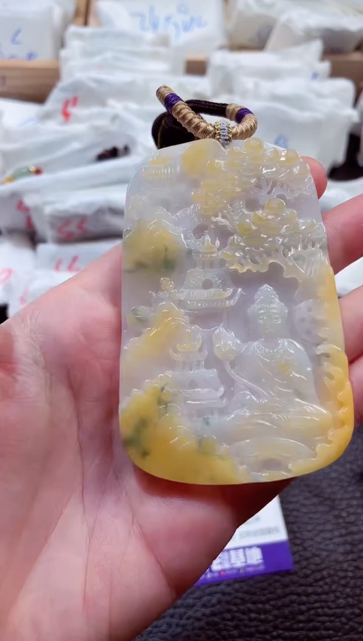 翡翠未镶嵌颈饰00002061观音
