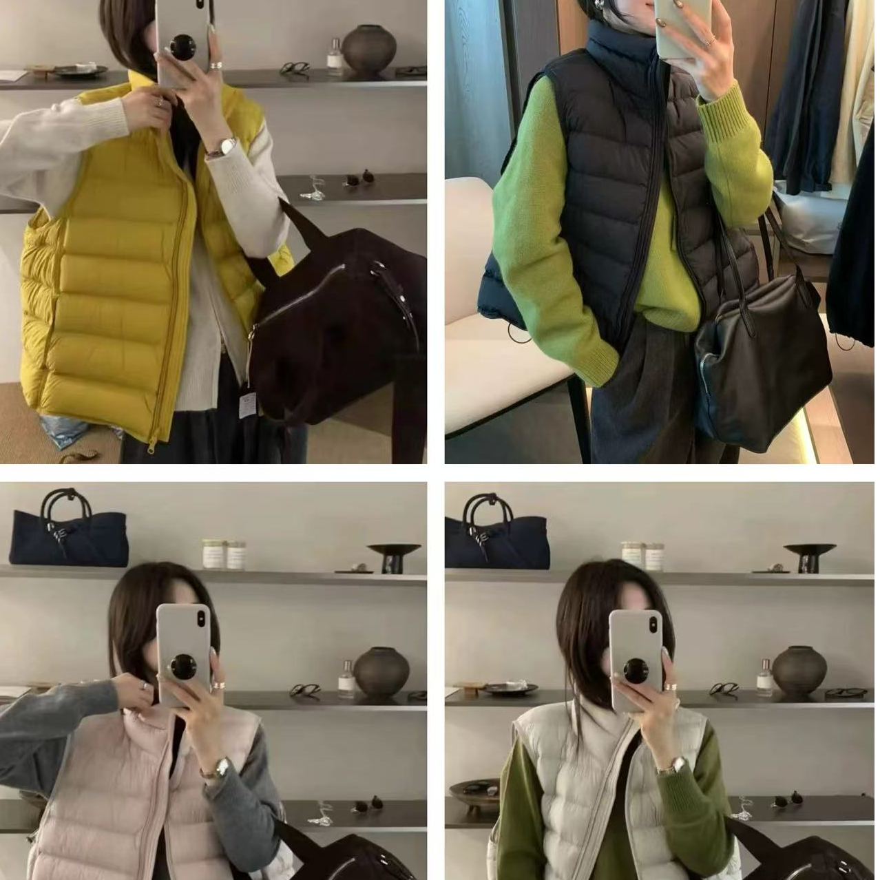 东大门精选欧货轻薄立领排骨时尚潮版90白鸭绒马甲背心