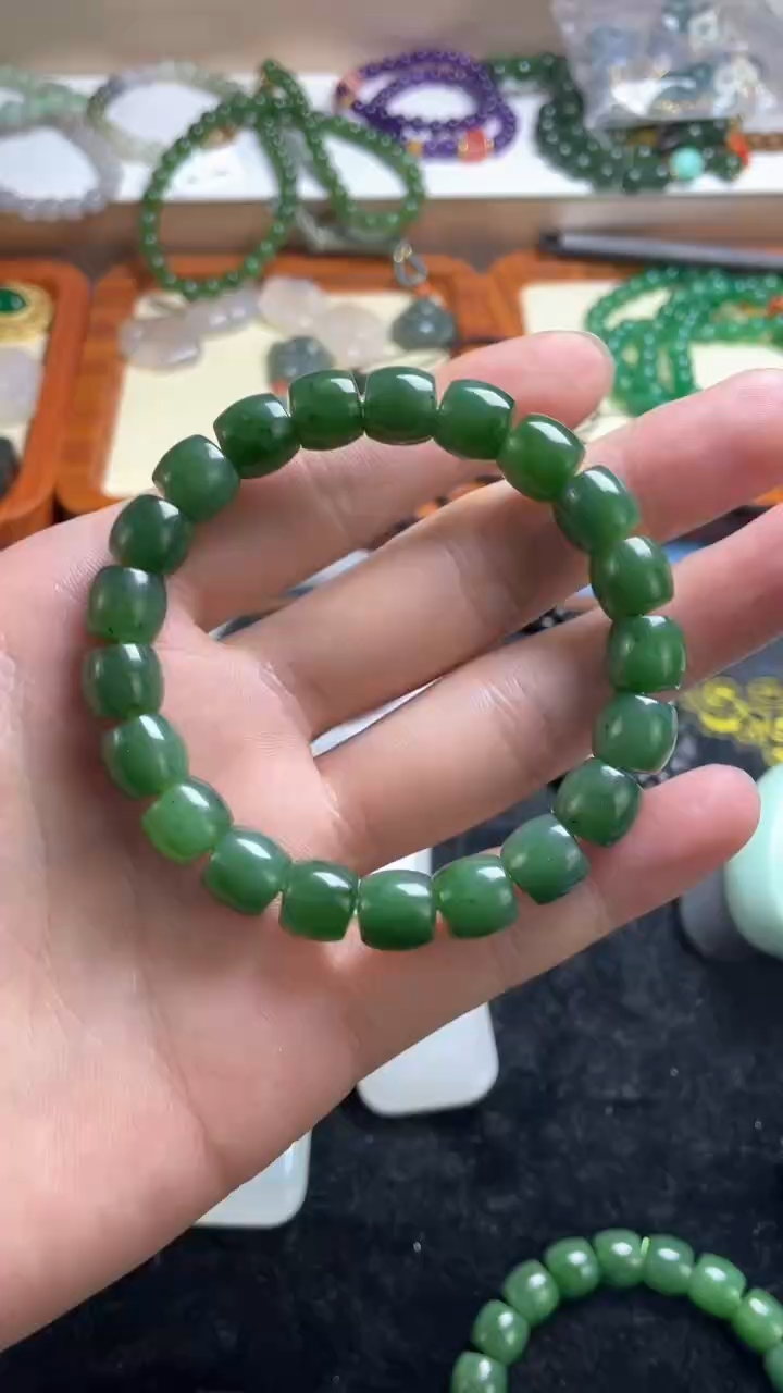 【闪购商品】和田玉（碧玉）手链未镶嵌手串
