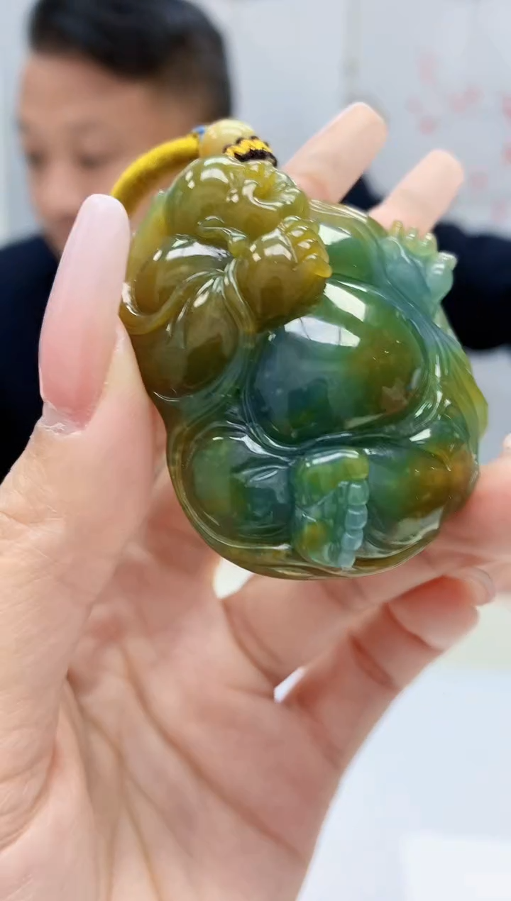 【闪购商品】定制翡翠未镶嵌4969lr-毛货挂件45