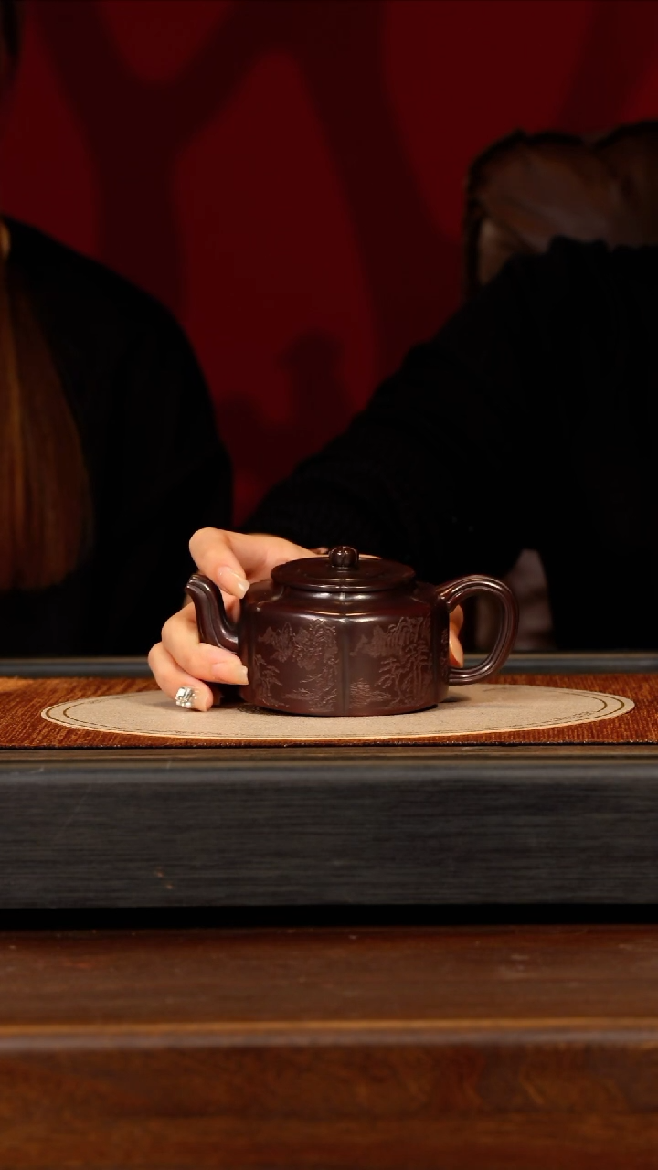 茶壶紫砂宜兴紫砂DXY 红木烧  周盘