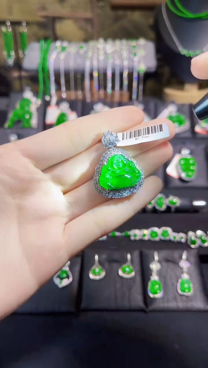 【闪购商品】翡翠颈饰银S925镶嵌吊坠