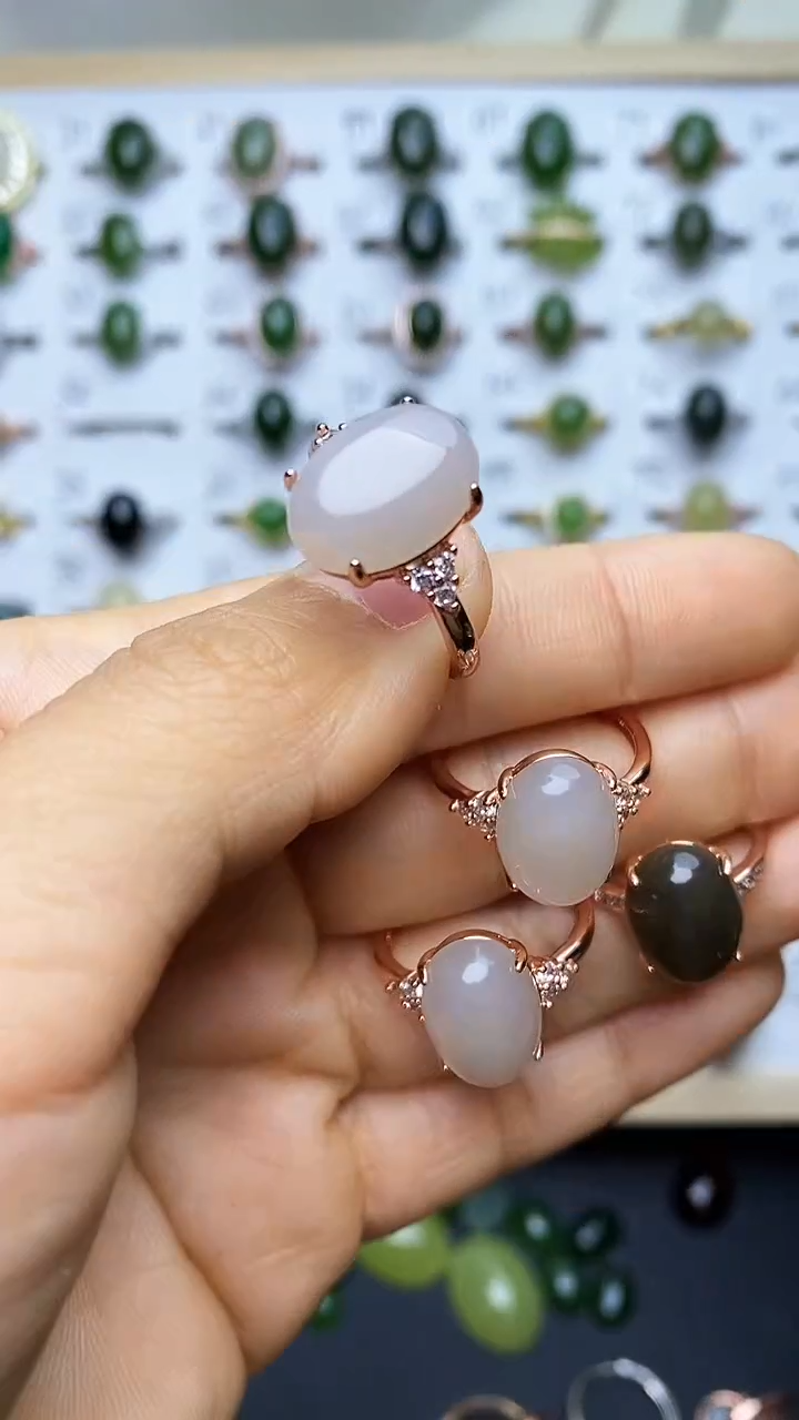 【闪购商品】和田玉戒指银S925镶嵌1