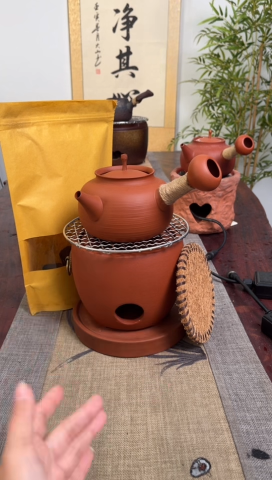 【闪购商品】圆口炉＋苹果壶＋炉垫6件套