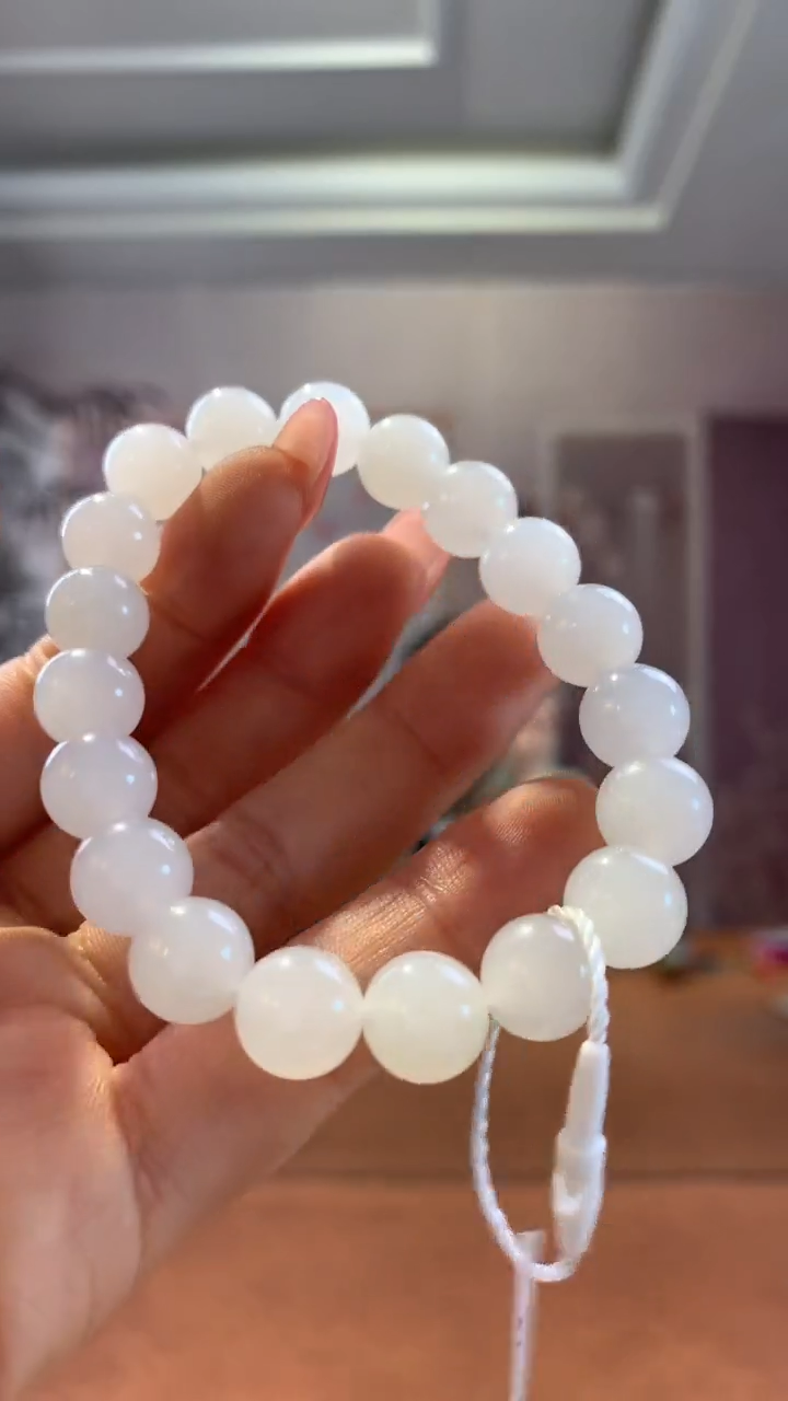 【闪购商品】和田玉手串未镶嵌白玉白月光单圈